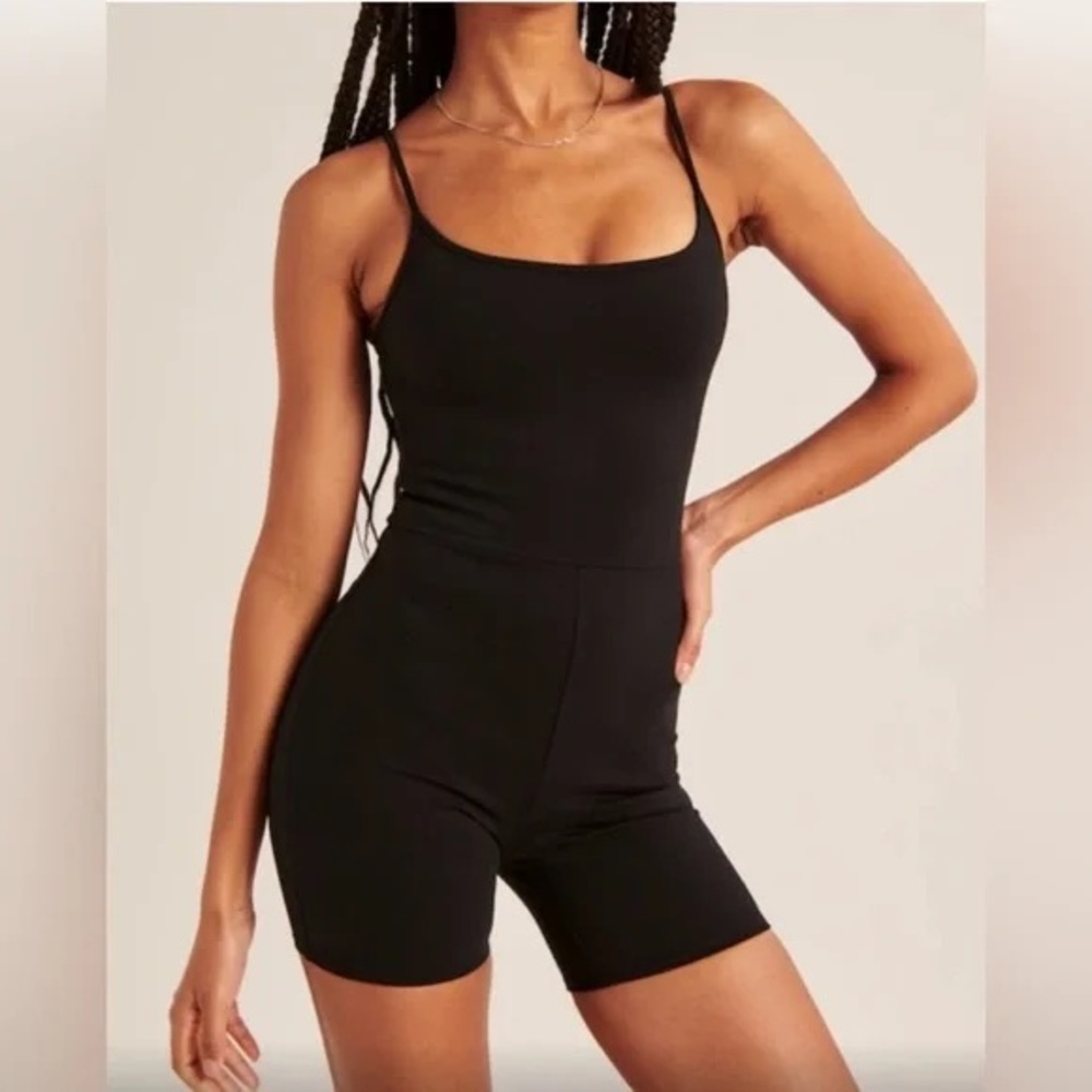 Abercrombie & Fitch Black Unitard Romper